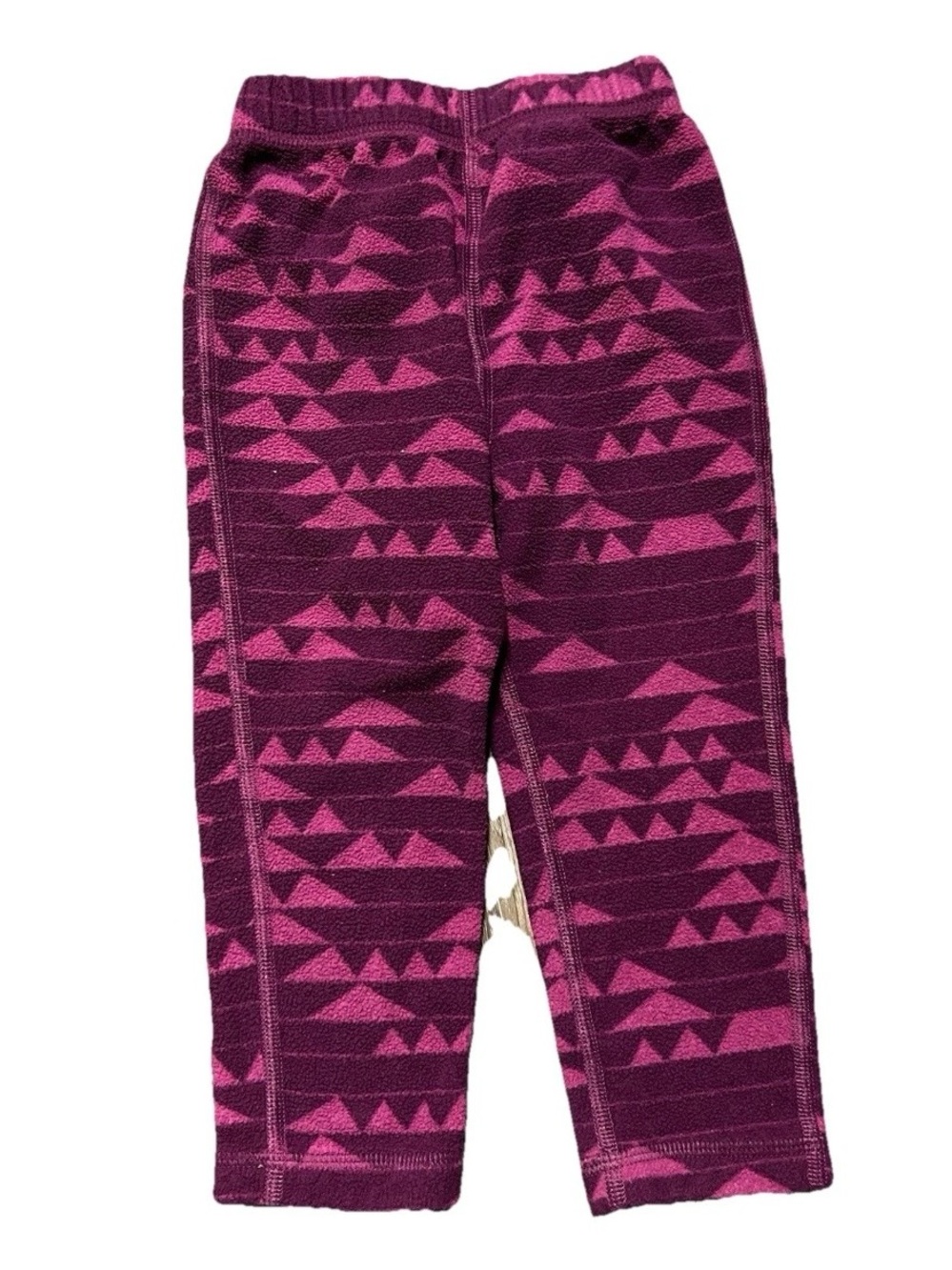Toddler Girl LL Bean Two Toned Purple Fleece Pajama Pants Size 12-18 Months